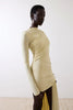 Irregular Draped Ruched Sexy Mini Dress Women Gown Elegant Turtleneck Long Sleeve High Waist Pleated Club Party Dress