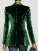 Leopard Print Velvet Blazers for Women Jacket Single Button Suit Collar Blazer Coat Long Sleeve Female Outerwear