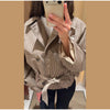 Vintage Plaid Women's Cropped Trench Coat Autumn Lapel Tie Waist Full Sleeve Windbreaker Chic Casual Elegant Jacket