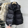 Short Down Cotton Vest Women Spring Autumn Winter Loose Fitting Outer Jacket Female Warm Vest Camisole Jacket Cardigan