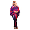 Elegant Women Pleated Patchwork Double Wear Batwing Long Sleeve V-neck Bodycon Midi Maxi Long Dresses Vestidos