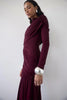 Irregular Draped Ruched Sexy Mini Dress Women Gown Elegant Turtleneck Long Sleeve High Waist Pleated Club Party Dress