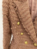 High Street A/W Designer Jacket Women's Classic Lion Buttons Tassel Fringed Tweed Blazer