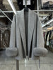 Natural Fox Fur Thick Double-sided Wool Coat Female Short Autumn Winter Loose Lace-up Woolen Coats Women Overcoats