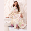 Retro Floral Print Women's Long Dress With Tassel Belt Stand Collar Long Sleeve Muslim Kaftan Dresses Spring Lady Robes