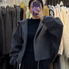 Retro Woolen Coat Japanese Korean Jacket Women Spring Autumn Winter Hooded Outcoat Cardigan Overcoat Top Ladies