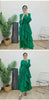Spring Ruffles Pleated Dress Women Round Neck Flare Sleeves Loose Chic Long Length Female Party Clothes 2DA3391