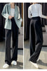 Elegant Wide Leg Pants Women Korean Style High Waist Black Baggy Pants Office Ladies Loose Suit Trousers Streetwear