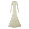 Sexy O Neck Ribbed Knitting Fishtail Sweater Dress Women Full Sleeve Stretch Basic Bodycon Maxi Long Mermaid Robe Vestido