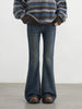 Women Jeans High Waisted Slightly Flared Slim Female Denim Pants Blue Ladies Trousers Autumn Winter