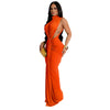 Women O-neck High Split Ruched Stacked Bodycon Midi Maxi Dress Evening Party Club Vestidos Sexy Chic Long Dresses