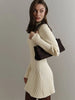 Autumn Knitting Dress Women's Spring Knitted Dress Long Sleeve Semi-High Neck A Line Skirt For An Elegant And Playful Look
