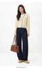Women Jeans Washed Curved Barrel Loose Draping Wide Leg Autumn Retro Street Style Denim Bottoms Daily Wear