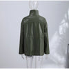 Street Waist Cinching Leather Jacket Women Loose Solid Stand Collar Zipper Pocket Jackets Spring Lady Outwear