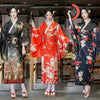 Kimono Women Sexy Yukata Evening Dress Japanese Cosplay Costume Floral One Size