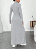 Knitted Elegant Long Sleeve Dress Women Autumn Winter Vintage Dresses Turtleneck Solid Vestidos Casual Street Y2K