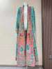 Pleated Print Foldable Collar Women's Long Sleeve Trench Coat Winter Original Design Cardigan Coat