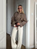 Plaid Cropped Trench Coat Women Chic Lapel Double Breasted Belted Waist Tie Long Sleeve Jacket Fall Windbreaker Outerwear