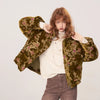 Women's Winter Down Jacket, Retro Floral Embroidery Stand Collar Puffer Coat, Romantic Thick Warm Padded Top