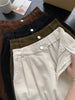 Retro High Waist Corduroy Pants Women Spring Fall Straight Causal Full Length Trousers Korean Baggy Black Pants