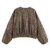 Women Faux Suede Embroidery Jacket Vintage Long Sleeve O Neck Loose Outerwear Short Autumn Winter Coat