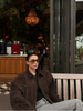 Women Retro Suede Lapel Zippered Short Jackets Full Sleeves Pocket Loose Short Coat Spring Lady Daily Commute Outwear