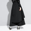 Korean Woman Pants Black Loose False Two-piece Wide Legs Pants Ladies Casual Streetwear Hurajuku Trousers Ladies
