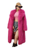 Colorful Fahionable Faux Fur Mongolian Jacket Long Tailored Collar Plush Winter Coat for Women Elegant Loose Fit Outerwear