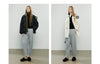 Women Casual Pants Winter Sweatpants Tapered Elastic Waist Split Design Fleece-Lined Warm Trousers
