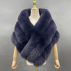 Janefur Real Fox Fur Shawl Poncho Women Elegant Wedding Bridal Formal Party Warm Winter Natural Fur Cape Coat