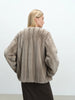 Autumn Winter Short Elegant Thick Warm Soft Brown Faux Mink Fur Coat Women Long Sleeve Modern Chic Fluffy Jacket