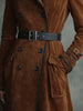 Ropa Elegante Mujer Autumn Winter Lapel Western Style Jacket Women's Long Windbreaker Jacket Capotto Donna Manteaux