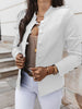 Casual O-neck Long Sleeve Jacket Outerwear Office Lady Spring Autumn Elegant Solid Blazer Coat For Women Female Top