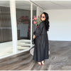 Solid Color Loose Fit Flare Sleeve Tiered Dress Crew Neck Ruffle Hem Pleated Long Maxi Dresses Spring Chic Casual Outwear