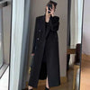 Korean Style Chic Office Lady Long Blazers Elegant Double Breasted Blazer Jacket Women Streetwear Trench Coat