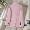Autumn Winter Women Blazer Ladies Long Sleeve Formal Jacket Coat Black Pink Apricot Blazers Female Casual Tops Outerwear