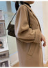 101801 Women Coat Winter Women's Jacket 10% Cashmere 90% Wool Classic Camel Wool Coat