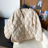 Lagabogy Autumn Winter Warm Puffer Coat Women Light Thin 90%White Duck Down Jacket Female Short Single Breasted Outwear