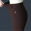 Black Women's High Waist Stretch Suit Pants, Slim Trousers, Purple Green Brown Pantalones, Asian Size M-6XL