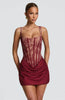 Lace Corset Mini Dress Women Square Neck Wide Strap Ruched Satin Bodycon Short Dress Club Party Cocktail Vestidos