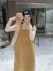 Chic Japan Mori Girls Feminine Vestidos Women Flower Embroidery Elegant Retro Cute Vintage Cotton Corduroy Pockets Shirt Dress
