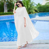 Women Long Sleeve Dress White Chiffon Spring Vintage Casual Maxi Dresses For Elegant Prom Clothes