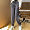 Women's Sports Wool Pants in AutumnWinter Solid Color Pockets Warm High-Quality Casual 100% Merino Pure Wool Small Leg Pants
