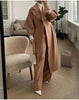 Winter Coat For Women Solid Loose Lapel Double Breasted Trench Vintage Long Sleeve Jackets Warm Thick Woman Coats
