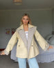 Stylish Double Sided Coat Women Casual Chic Loose Striped Windbreaker Autumn Designers Y2k Eye-catching Streetwear