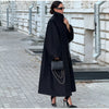Green Lapel Belt Lace Up Long Trench Coat Women Lantern Sleeve Waist Cinching Jacket Autumn Lady Street Daily Outerwear