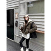 Hooded Short Parkas Women Black Patchwork Puffer Jacket Winter Streetwear Down Coats Korean Cotton Padded Outerwears