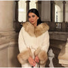 Cotton Lined Furry Fur Collar Belts Jacket Women Long Sleeve Thicken Warm Female Coat Winter Street Casual Outwear