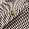 Elegant Plaid Stand Collar Jacket Shorts Set Women Full Sleeve Belted Buttons Blazer Suit Lady Commute Street Outfits