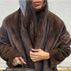 Women's Oversized Coats V-neck Long Sleeve Pocket Faux Fur Jackets Winter Female Furry Solid Loose Fitting Jacket Outerwears